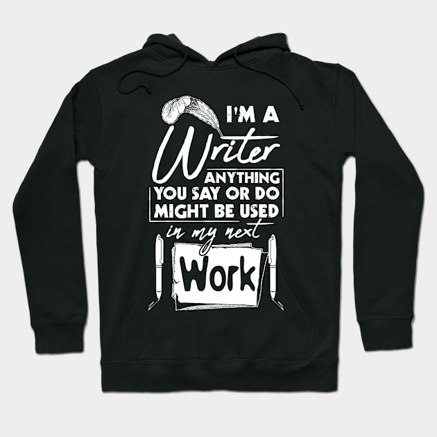 Author Writer Novelist Writing Gift Present Hoodie by Krautshirts